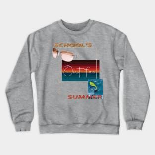 cute retro last day of school school's out for summer teacher Crewneck Sweatshirt